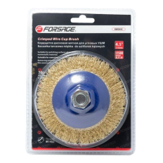 Brosse conique LAITONNÉE ronde pour meuleuse touret Ø115mm Filetage M14 FORSAGE