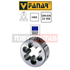 Filière à main FANAR® HSS pas fin M12 x 1,25 - Pour cage Ø 35 mm DIN22568