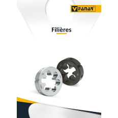 FANAR Filière à main HSS PAS A GAUCHE M5 x 0,8 - Pour cage Ø 20 mm DIN22568