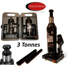 Cric bouteille hydraulique 3 Tonnes voiture 4x4 Fourgon 373mm RockForce
