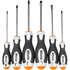 Jeu de 6 tournevis (cruciformes + plats) acier S2, haute qualité RICHMANN C5241