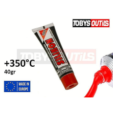 Pâte à joint haute température silicone d'étanchéité moteur ROUGE +350°C 40gr