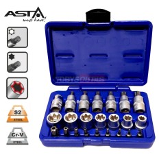 Coffret douilles et embouts 1/2" Torx & Resitorx E12 à E24 et T10 à T60 TXSET-23