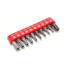 Jeu de 10 embouts 1/4" TORX sécurité T8 à T50 Chrome-Vanadium FORSAGE F-21022T
