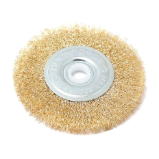 Brosse plate LAITON ronde pour meuleuse touret Ø125mm AXE 22,23mm & 16mm FORSAGE
