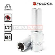 Douille longue E14 1/2" E-TORX E-14 TORX femelle Cr-V L75mm FORSAGE F-5467714