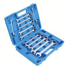 Coffret de 12 clés plates mixte à cliquet de 8 à 19 mm SATRA S-12GW72