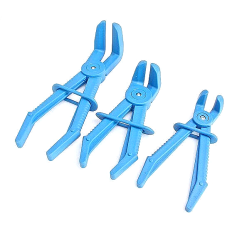 Jeu de 3 pinces à durites courbes 90° en polyoxyméthylène ASTA A-3FLEX1