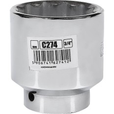 Douilles 22 mm 12 pans carré 3/4" Poids Lourd Camion Cr-V RICHMANN C2722