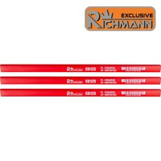 Lot de 3 crayons de charpentier + 1 taille-crayon RICHMANN C0124