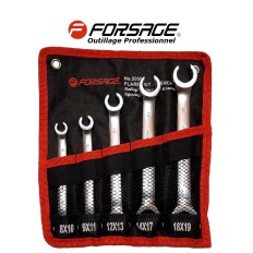 Jeu de 5 clés plate à tuyauter pour raccords et flexibles 8-19 mm FORSAGE F-5058