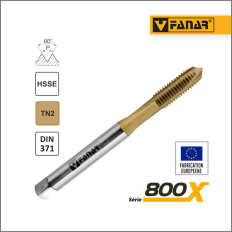 Taraud machine M7x1 entrée GUN pour trous débouchants TITAN DIN-371 HSSE FANAR®