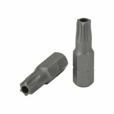 Embout 1/4 TORX T15 T-15 sécurité, avec trou, Acier S2 HAUTE QUALITÉ