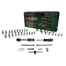 Coffret clé à cliquets 46 pièces 1/4'' jeu de douilles Cr-V RockForce RF-2462-5