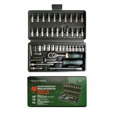 Coffret clé à cliquets 46 pièces 1/4'' jeu de douilles Cr-V RockForce RF-2462-5