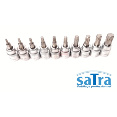Embouts douilles 3/8" TORX & Resistorx avec trou module insert servante SATRA