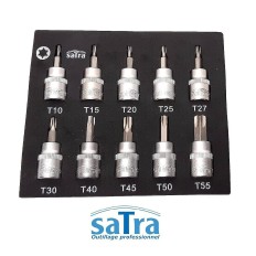 Embouts douilles 3/8" TORX & Resistorx avec trou module insert servante SATRA
