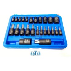 Coffret douilles E-Torx femelles et embouts Torx 1/4" 3/8" et 1/2" S-H2548T