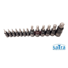 Coffret douilles E-Torx femelles et embouts Torx 1/4" 3/8" et 1/2" S-H2548T