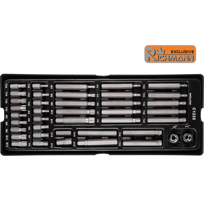 Module insert servante 40 embouts TORX BTR XZN SPLINE 12 pans Acier S2 C1235