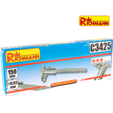 Pied à coulisse en coffret avec réglage, mesure de 0 à 150mm RICHMANN C3425