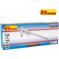 Pied à coulisse VERROUILLAGE AUTO en coffret, mesure de 0 à 150mm RICHMANN C3426