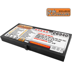 Coffret 40 embouts TORX BTR XZN 12 pans Acier S2 Professionnel RICHMANN C6940