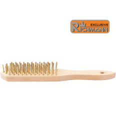 Brosse métallique de nettoyage ACIER manche BOIS longueur 290 mm RICHMANN C4359