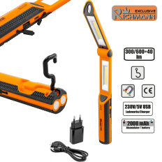 Lampe d'atelier, d'inspection PLIANTE avec aimants Lampe LED rechargeable