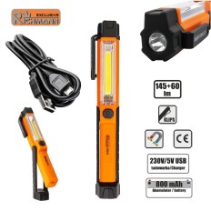Lampe d'atelier, d'inspection stylo 2 en 1 avec aimant, Lampe à LED rechargeable