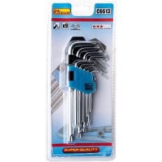 Jeu de 9 clés, TORX mâle sécurité, de T10 à T50 en L, Cr-V RICHMANN C6613