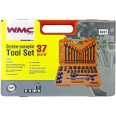 Coffret cliquet douilles à chocs 1/2" 6pans 8 à 32mm et clés mixtes Cr-Mo WMC