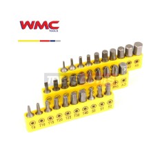 Coffret cliquet douilles 1/4" 6pans 4 à 14mm embouts et clés à fourche WMC 2062