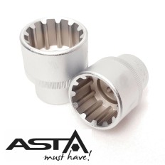 Douilles SPLINE universelles 12 PANS 1/2" de 8 à 32 mm de 5/16“ à 1-1/4" ASTA