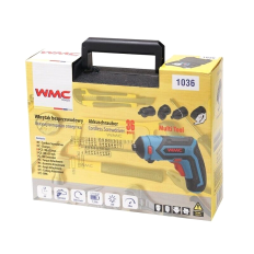 Coffret visseuse sans fil 4V et jeu d'embouts et accessoires en coffret WMC-1036
