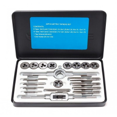 Coffret 20 tarauds filières M3-М4-M5-М6-M7-М8-М10-M12-1/8NPT27 Forsage F-M020-1