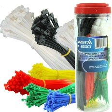 ASSORTIMENT DE COLLIERS RILSAN 600 PIÈCES 6 couleurs ASTA A-600CT
