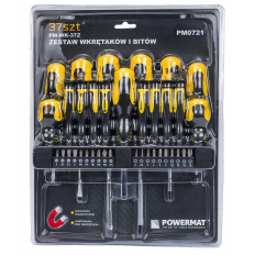 Jeu de tournevis PLATS TORX CRUCIFORMES + Tournevis de précision + SUPPORT MURAL