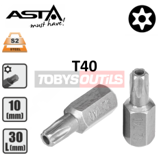 Embout T40 AVEC TROU T-40H TORX securité percé entrainement 10 mm 3/8" Acier S2