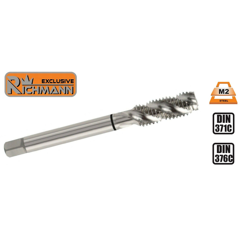 Taraud machine M5x0,8 hélicoïdal pour trous borgnes, HSSG Richmann C8992