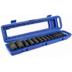 Coffret 13 douilles longues à chocs 10 à 32 1/2'' POWERMAT PM0817