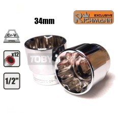Douille 34mm 12 pans carré 1/2" Chrome-Vanadium RICHMANN C1564