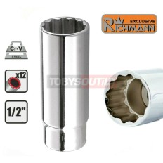 Douille longue 16mm 12 pans 1/2", Chrome-Vanadium, L75 mm RICHMANN C5146