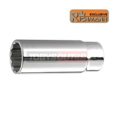 Douille longue 16mm 12 pans 1/2", Chrome-Vanadium, L75 mm RICHMANN C5146