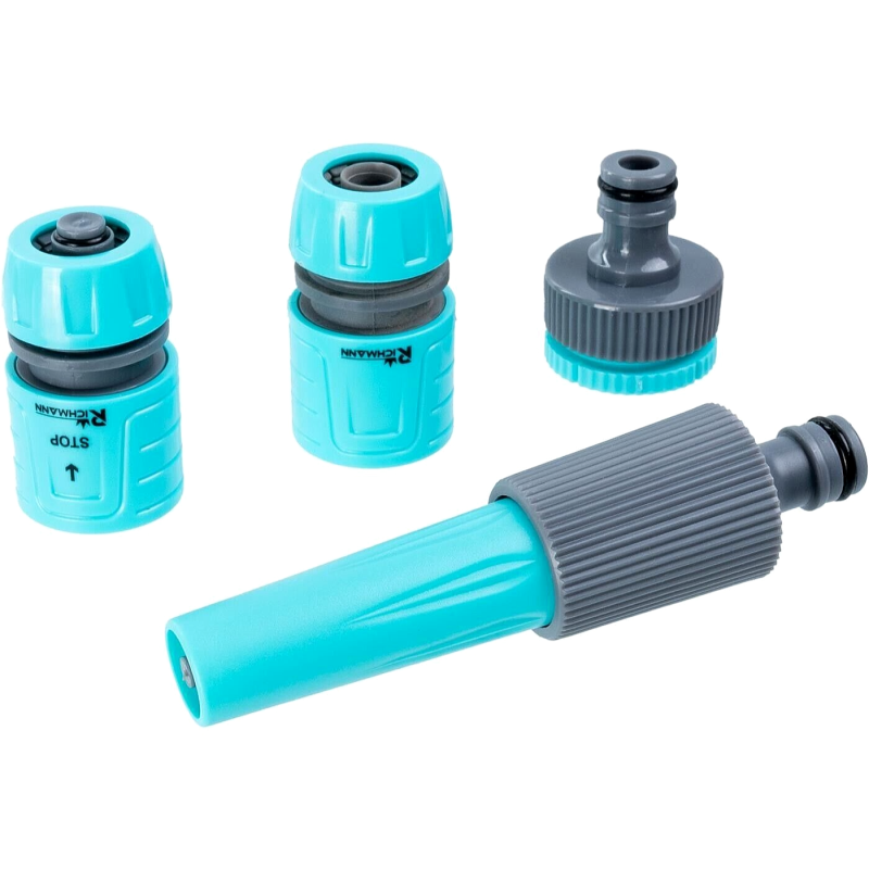 Set d'arrosage lance jet réglable + nez de robinet + 2 raccords C0260 RICHMANN