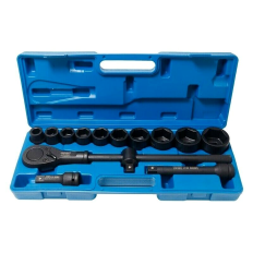 Coffret 3/4'' clé à cliquet douilles 6 pans 19 à 50mm Cr-Mo FK-6141MPB