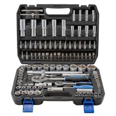 Coffret clé à cliquets 1/4'' et 1/2" douilles longues E-Torx embouts outils Cr-V