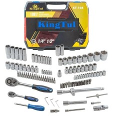 Coffret clé à cliquets 1/4'' et 1/2" douilles longues E-Torx embouts outils Cr-V