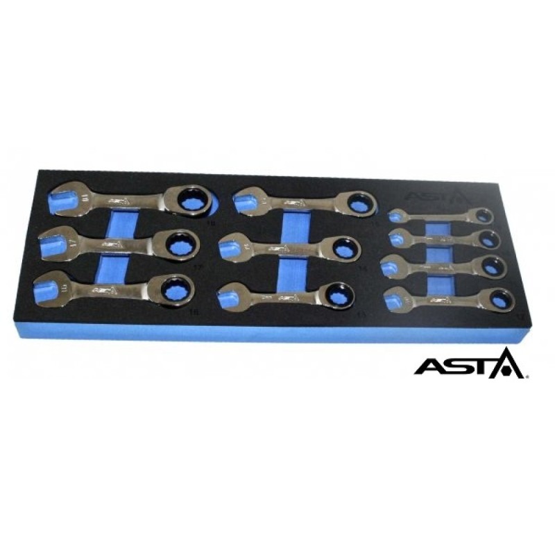 modules de clé plates à cliquet extra courtes