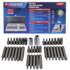 Coffret 40 embouts TORX BTR XZN SPLINE 12 pans Acier S2 Professionnel VW FORSAGE